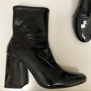 Zara vinyl-type booties